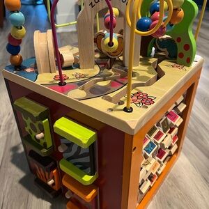 Zany Zoo: Wooden Activity Cube for Kids
